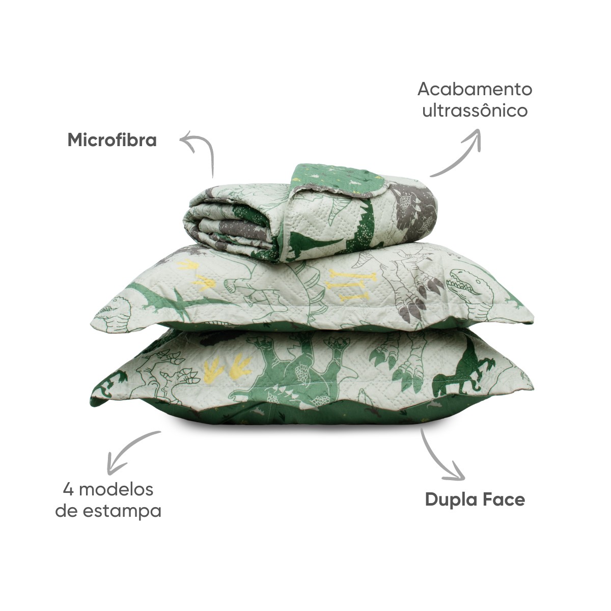 kit cobre leito casual kids dinossouro 4