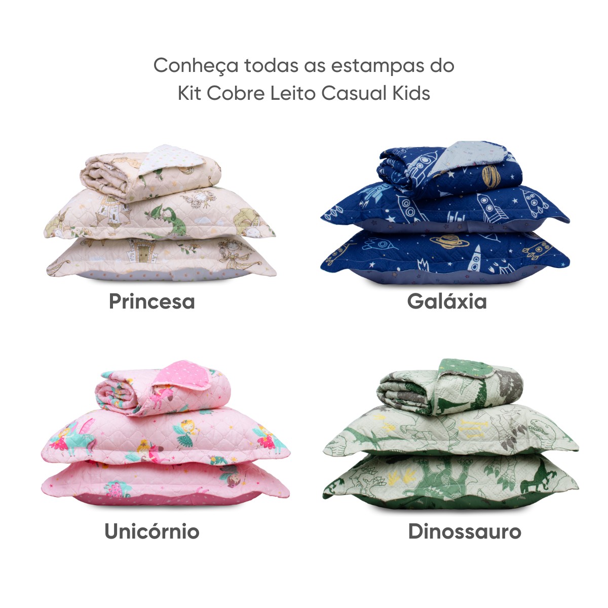 kit cobre leito casual kids variacoes