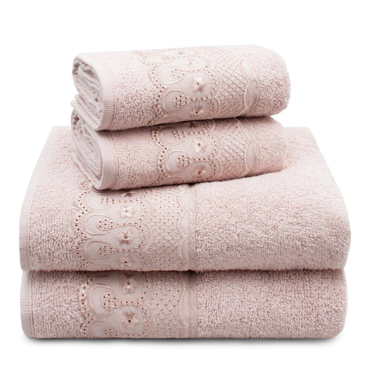 jogo 4 pcs rosa secrets