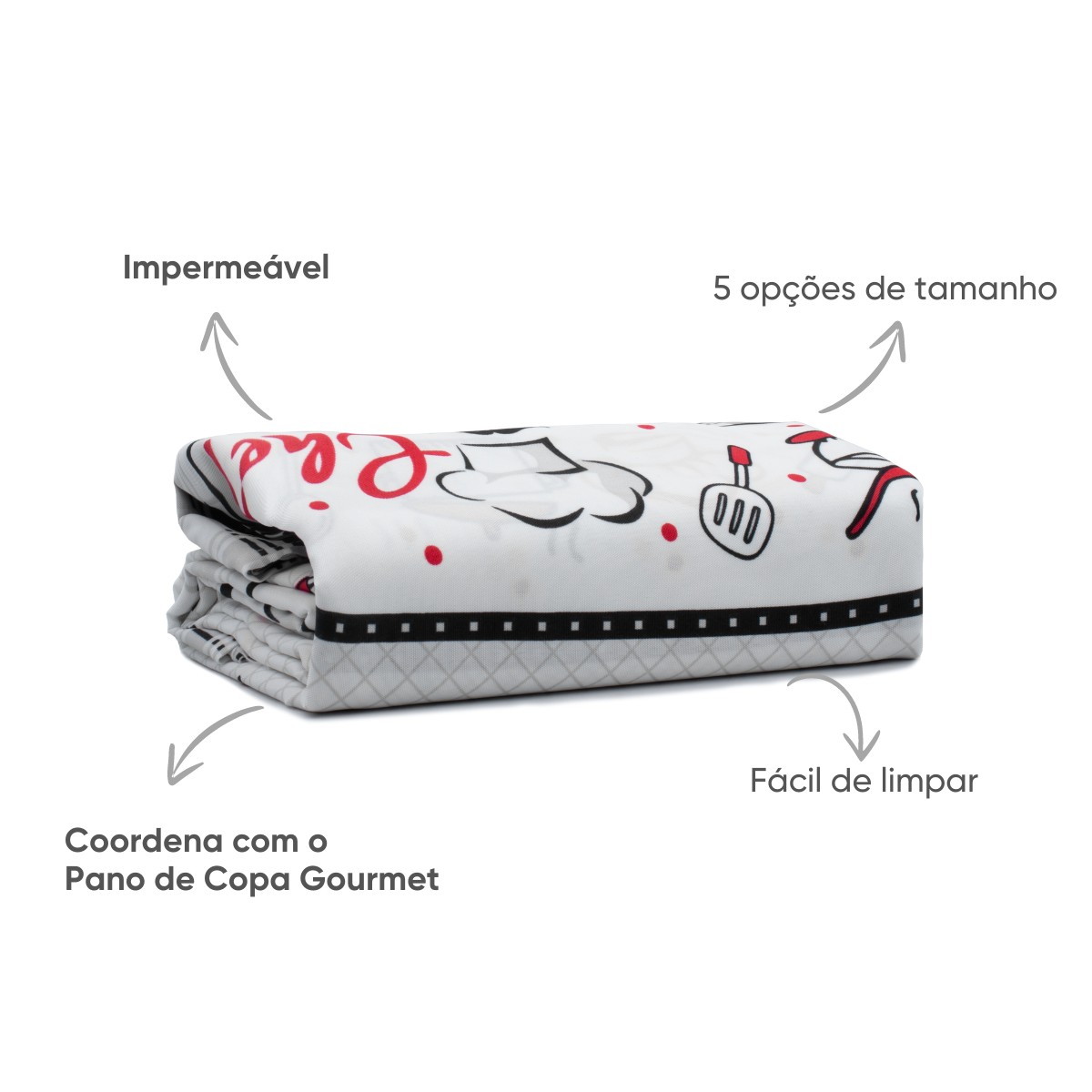 toalha de mesa gourmet super lima appel home cheff