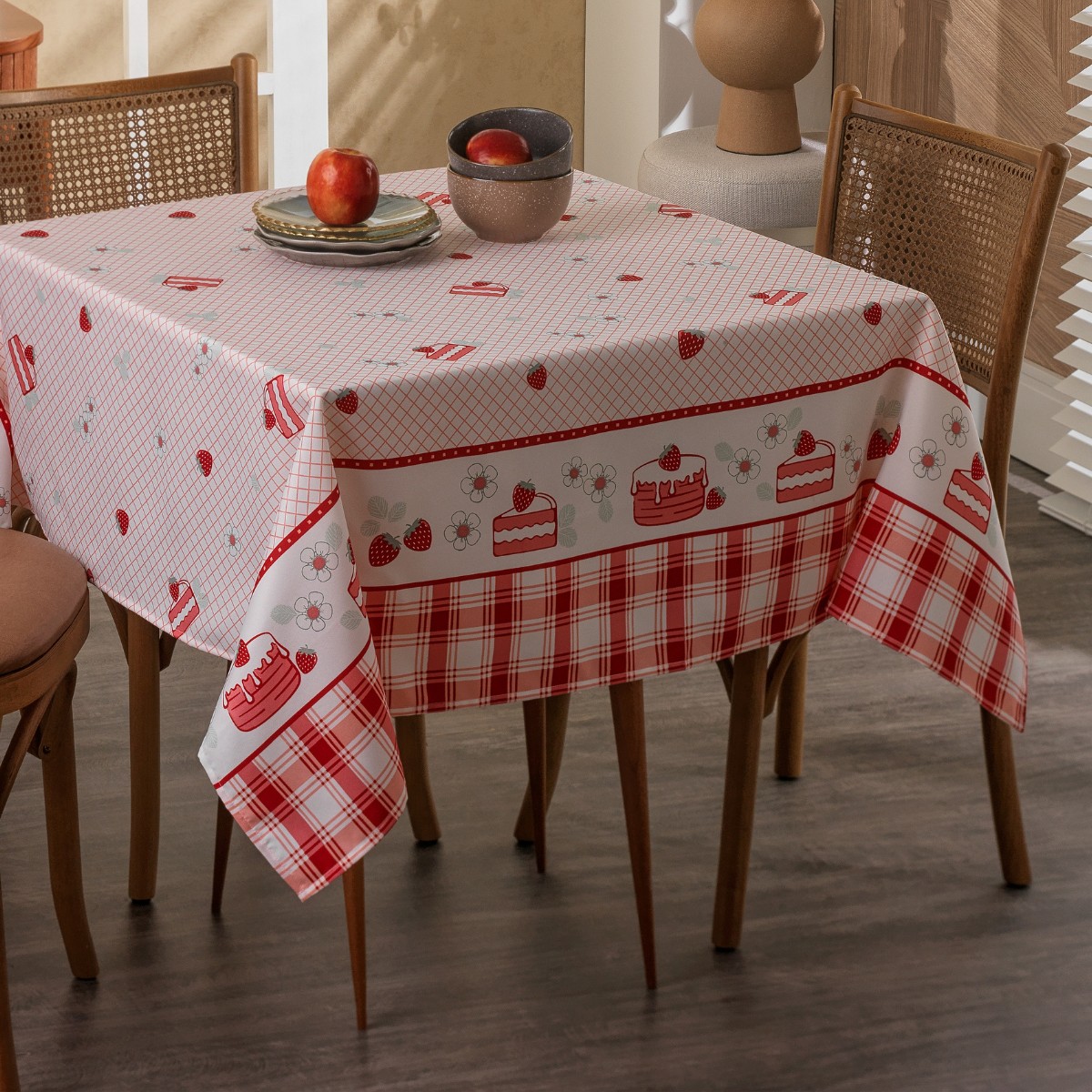 toalha de mesa impermeavel gourmet appel home bolo