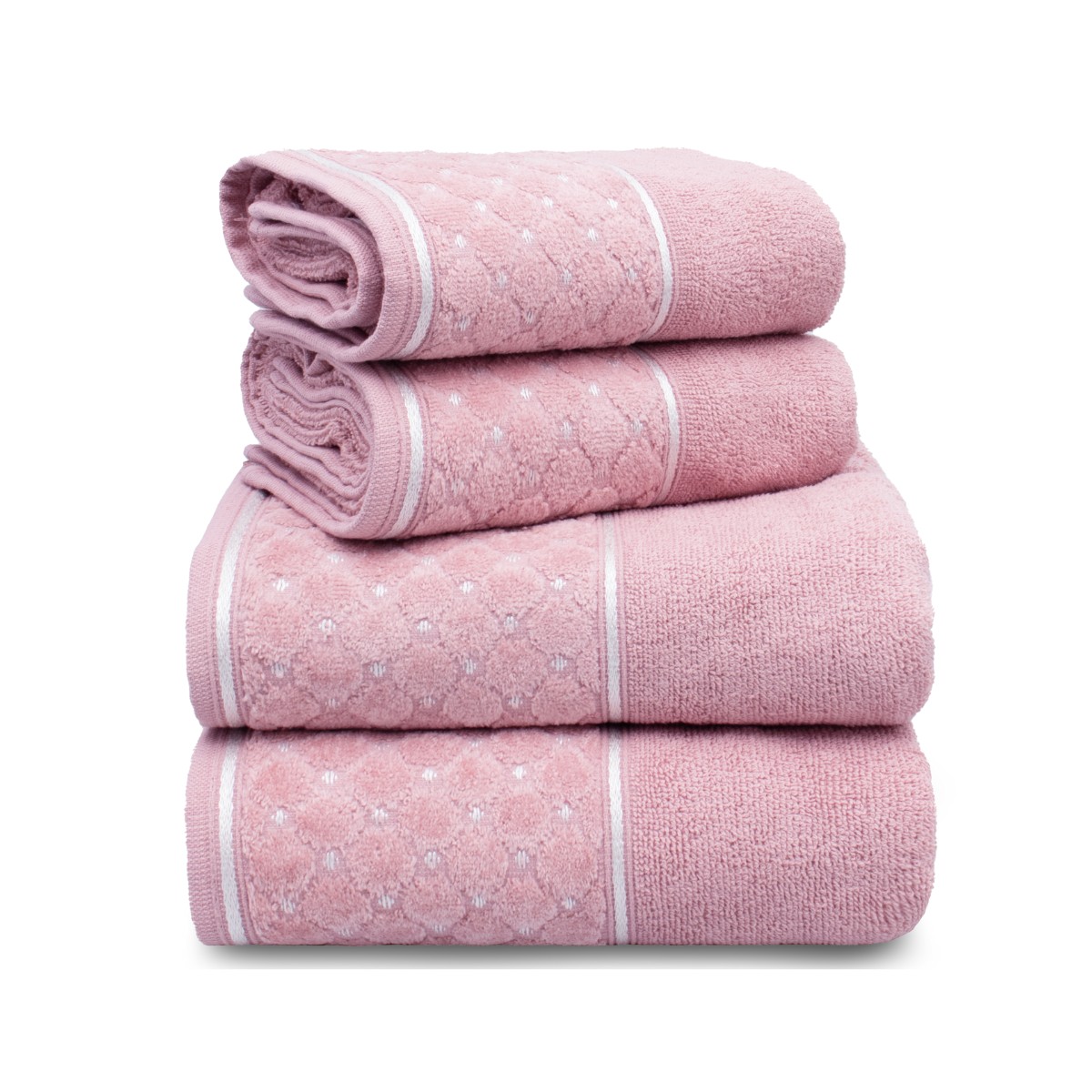 jogo toalha safira rosa neve