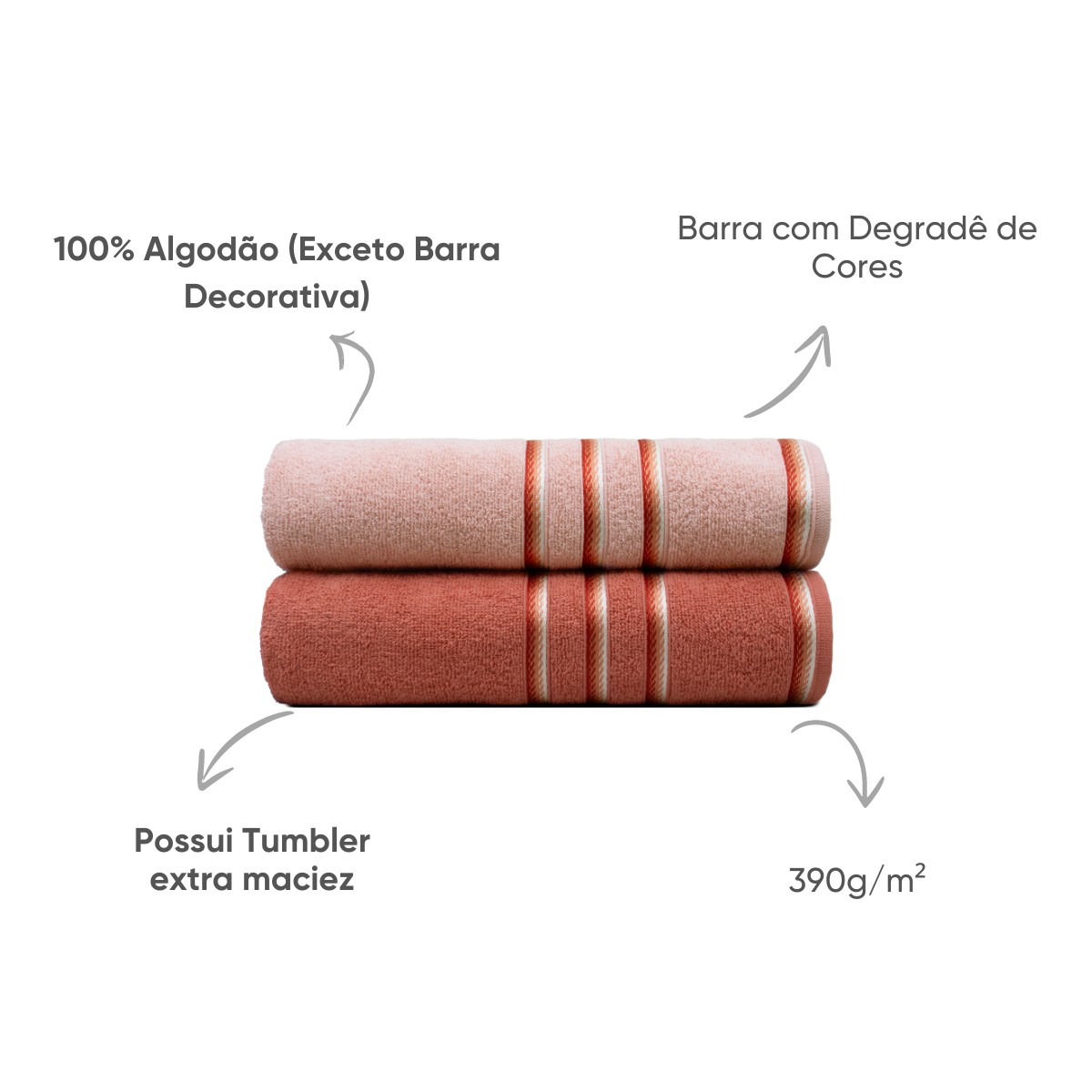 jogo de toalha banhao 5 pecas classic appel 17