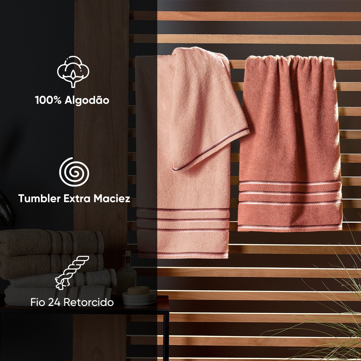 jogo de toalha banhao 5 pecas classic appel 19