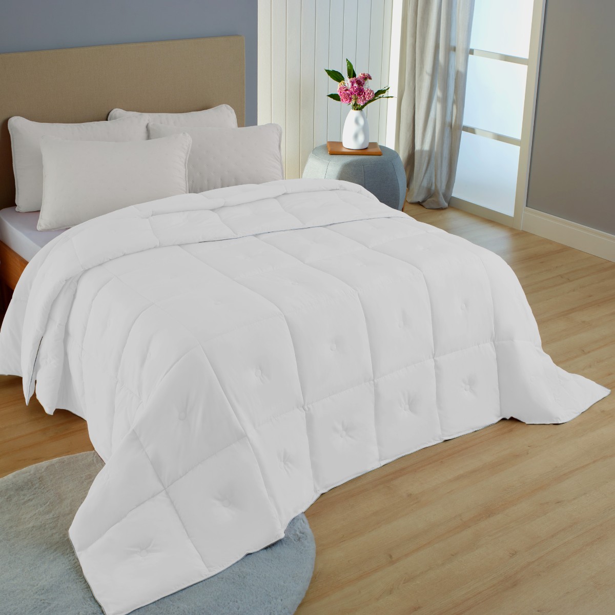 edredom diamond branco