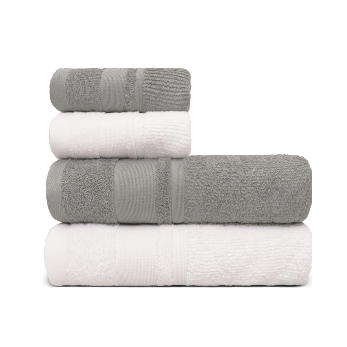 jogo 4pcs cinzad branco