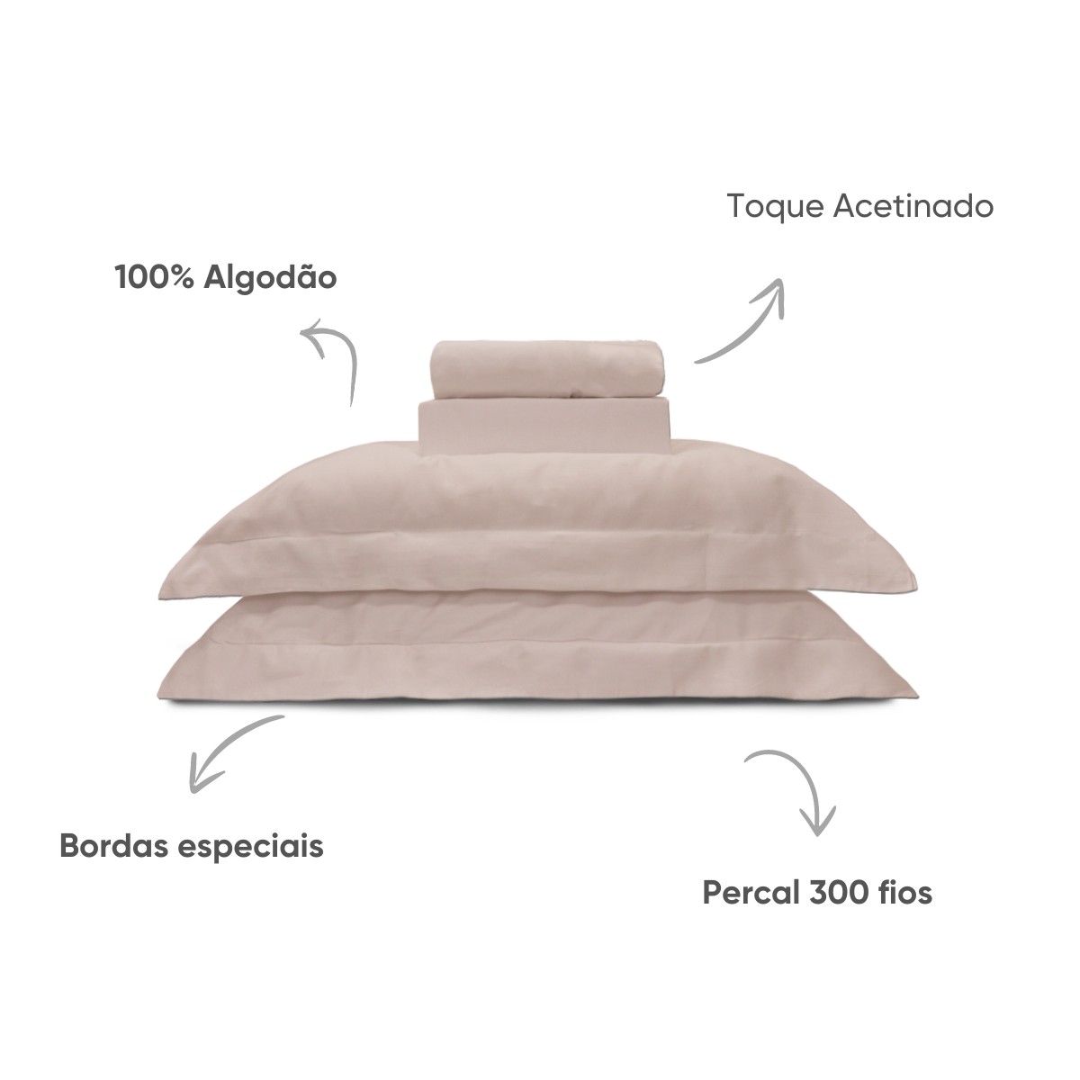 jogo de cama liso nobless 300 fios appel 28