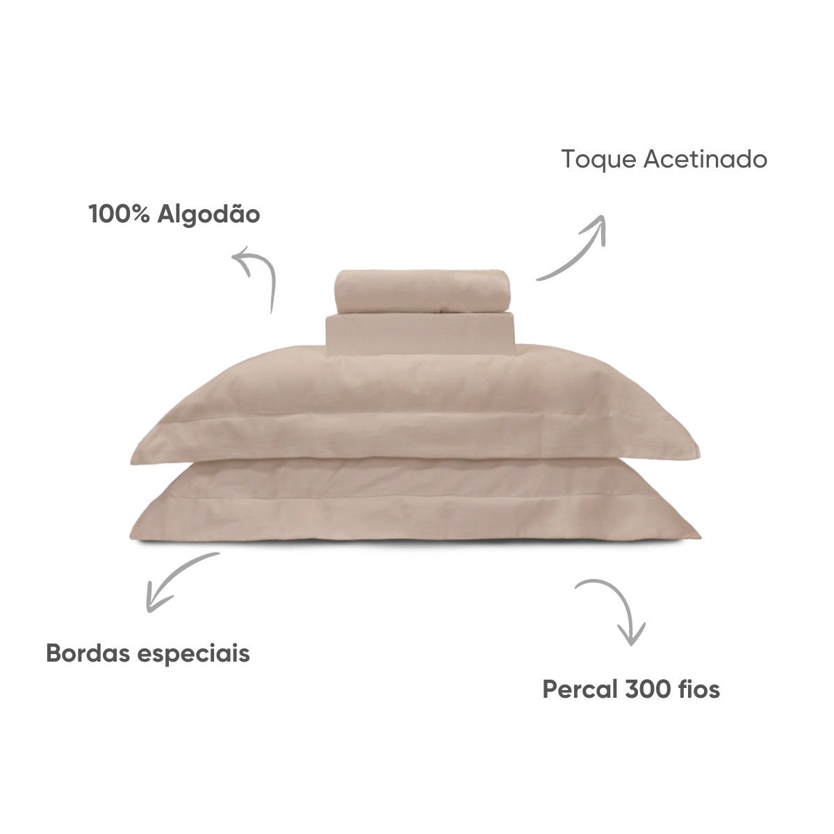 jogo de cama liso nobless 300 fios appel 29