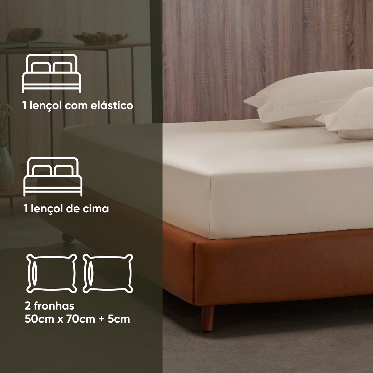 jogo de cama liso nobless 300 fios appel 34