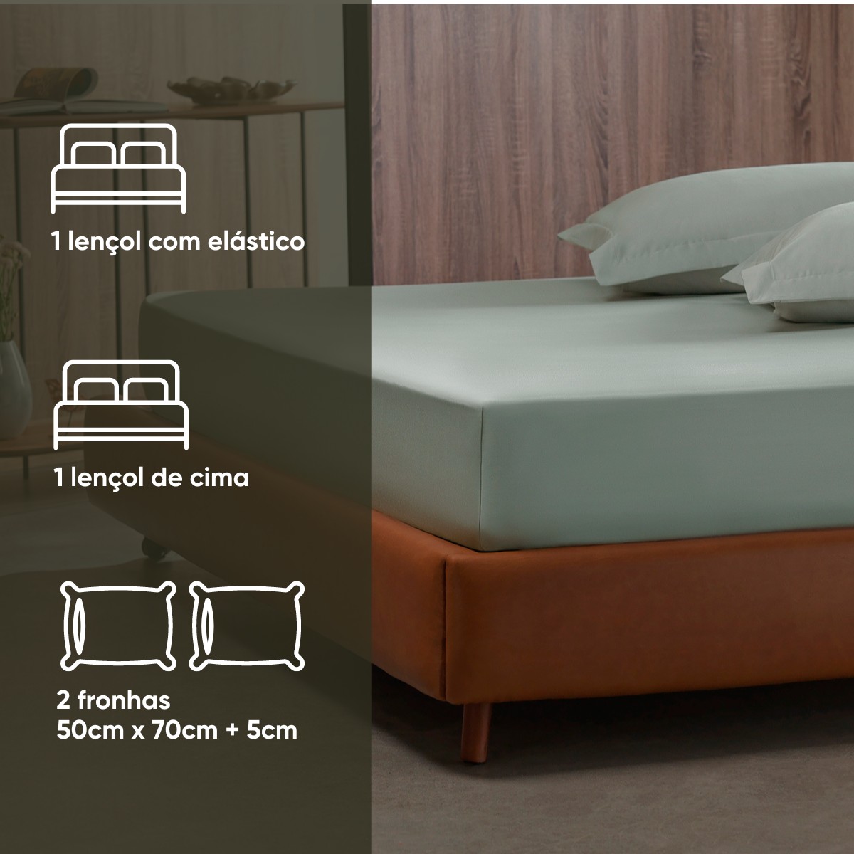 jogo de cama liso nobless 300 fios appel 40