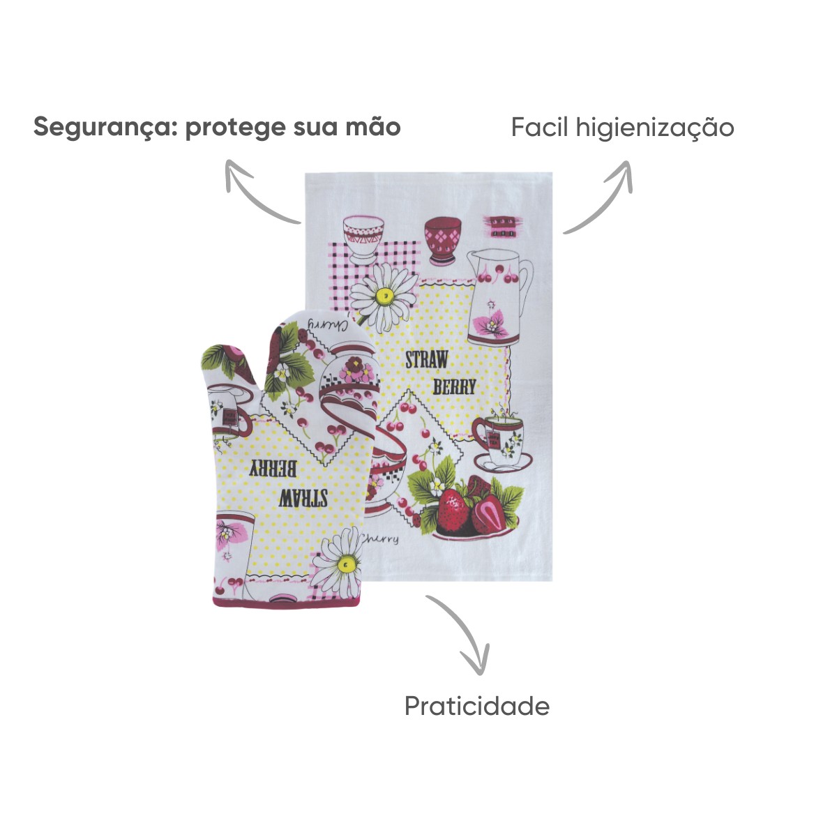 luva cozinha appel home cherry