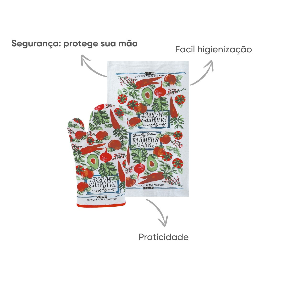 luva cozinha appel home legumes