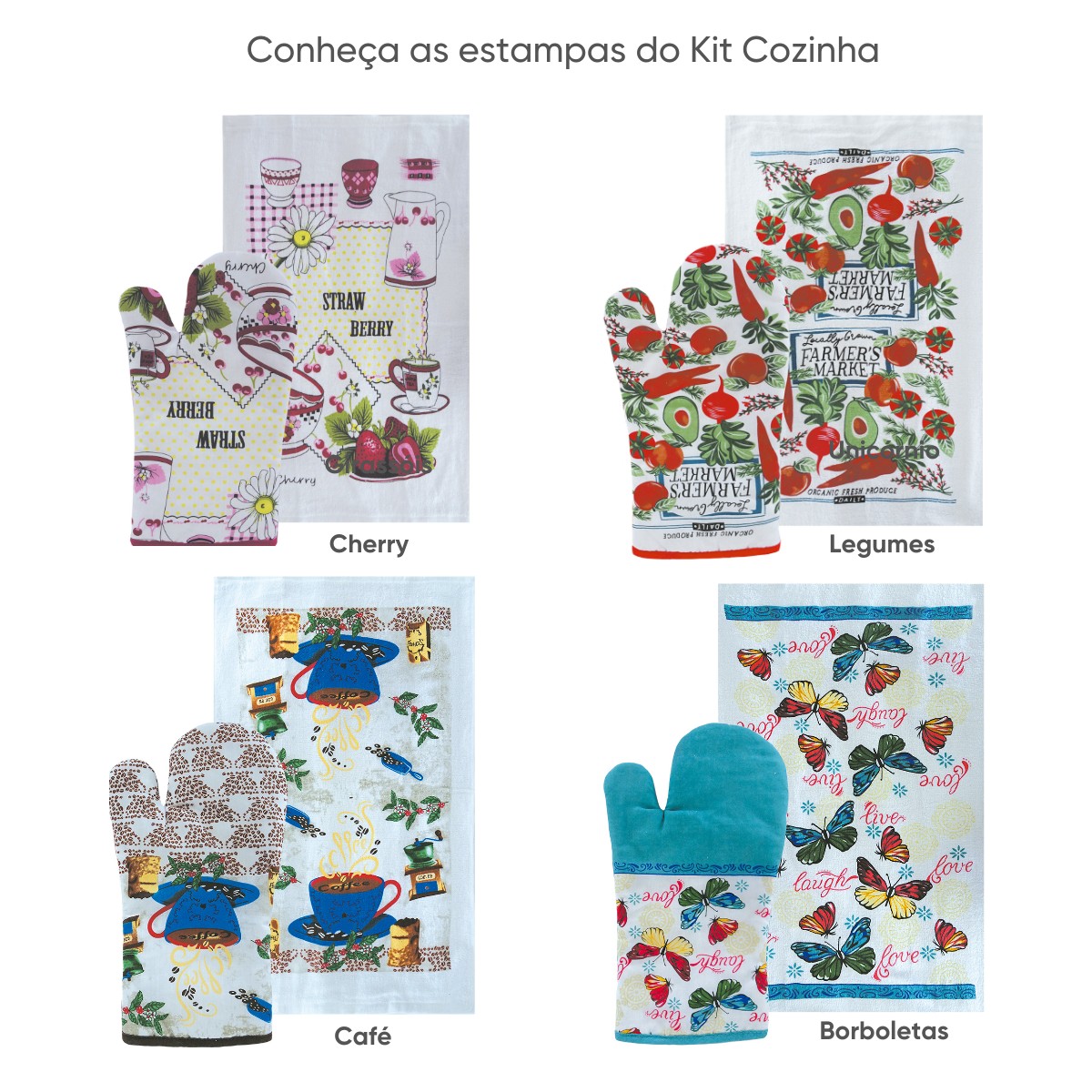 luva de cozinha pano appel home estampado