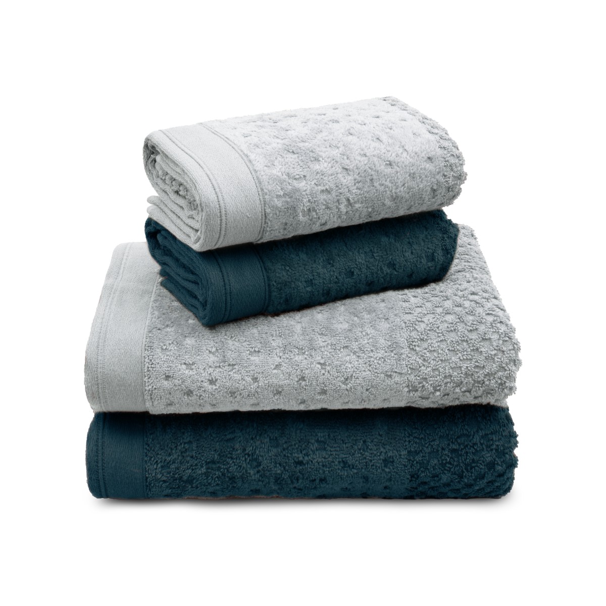 jogo 4 pcs azul cinza amianto