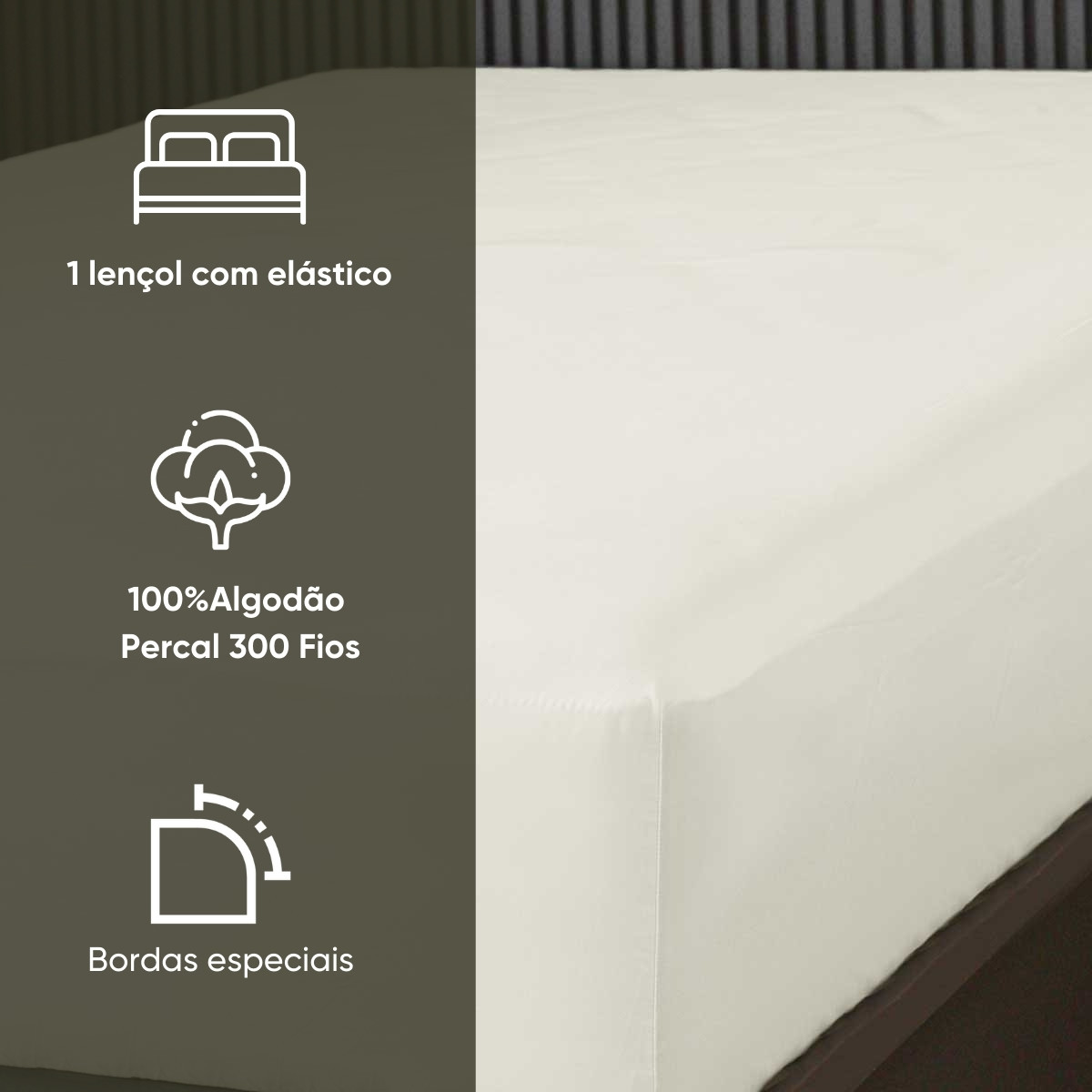 lencol com elastico liso nobless appel 48
