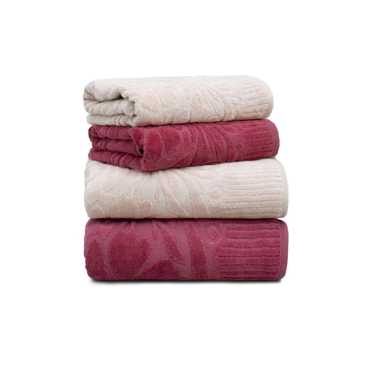 jogo 4 pcs rosa s vinho seco