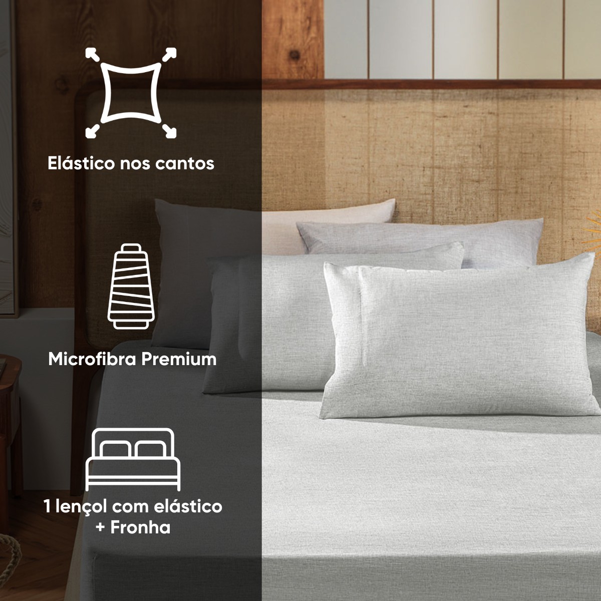 jogo de cama linenn 18