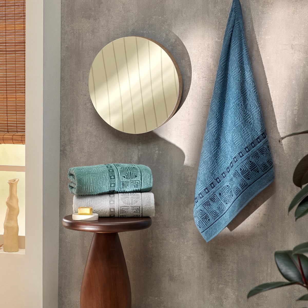 01 jogo de banho 4 pecas fio retorcido volare appel home