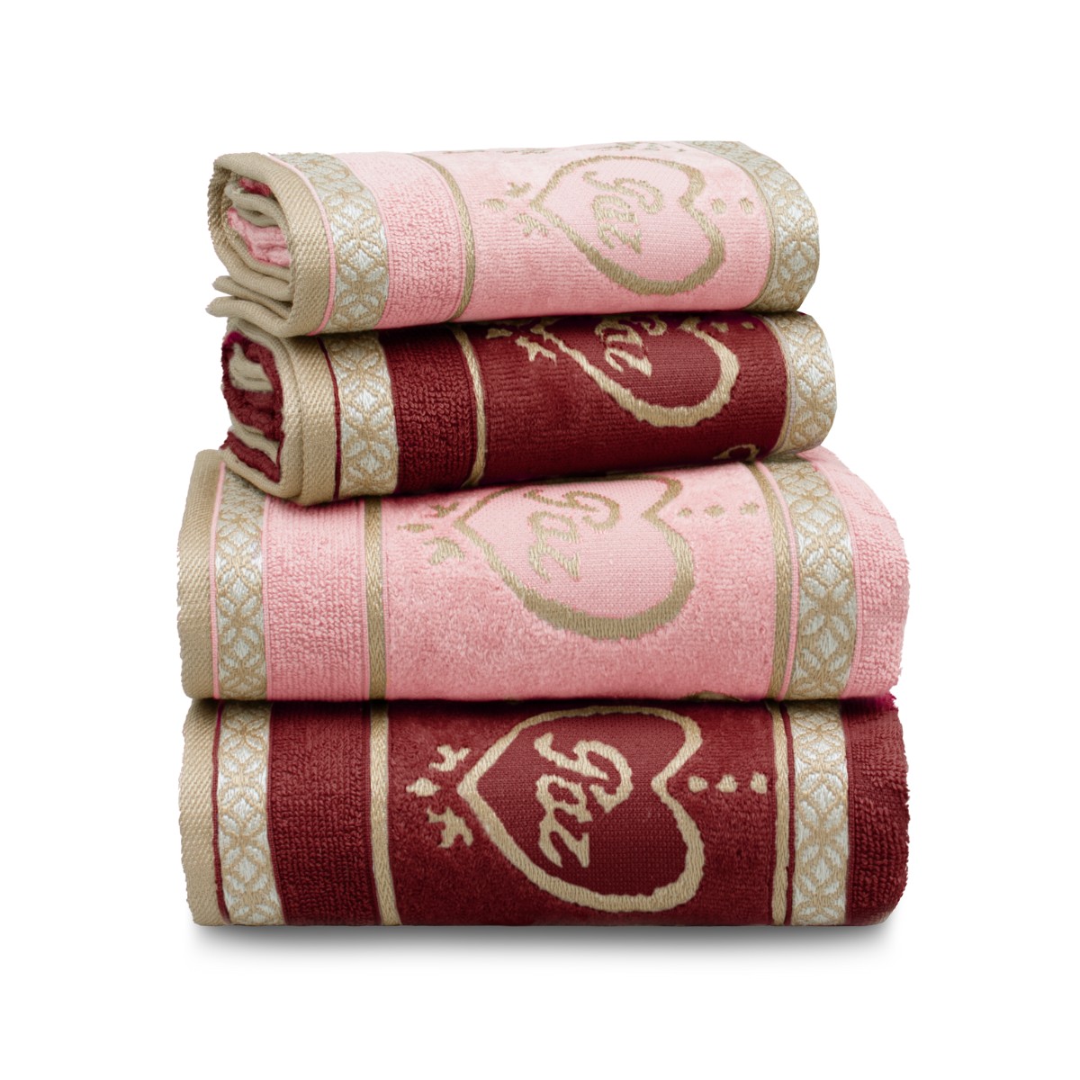 jogo 4 pcs tango rosa poeme