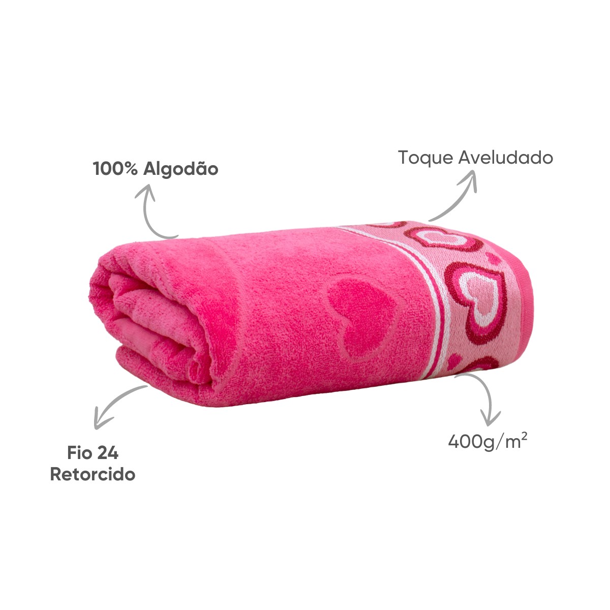 toalha beach algodao appel home coracao