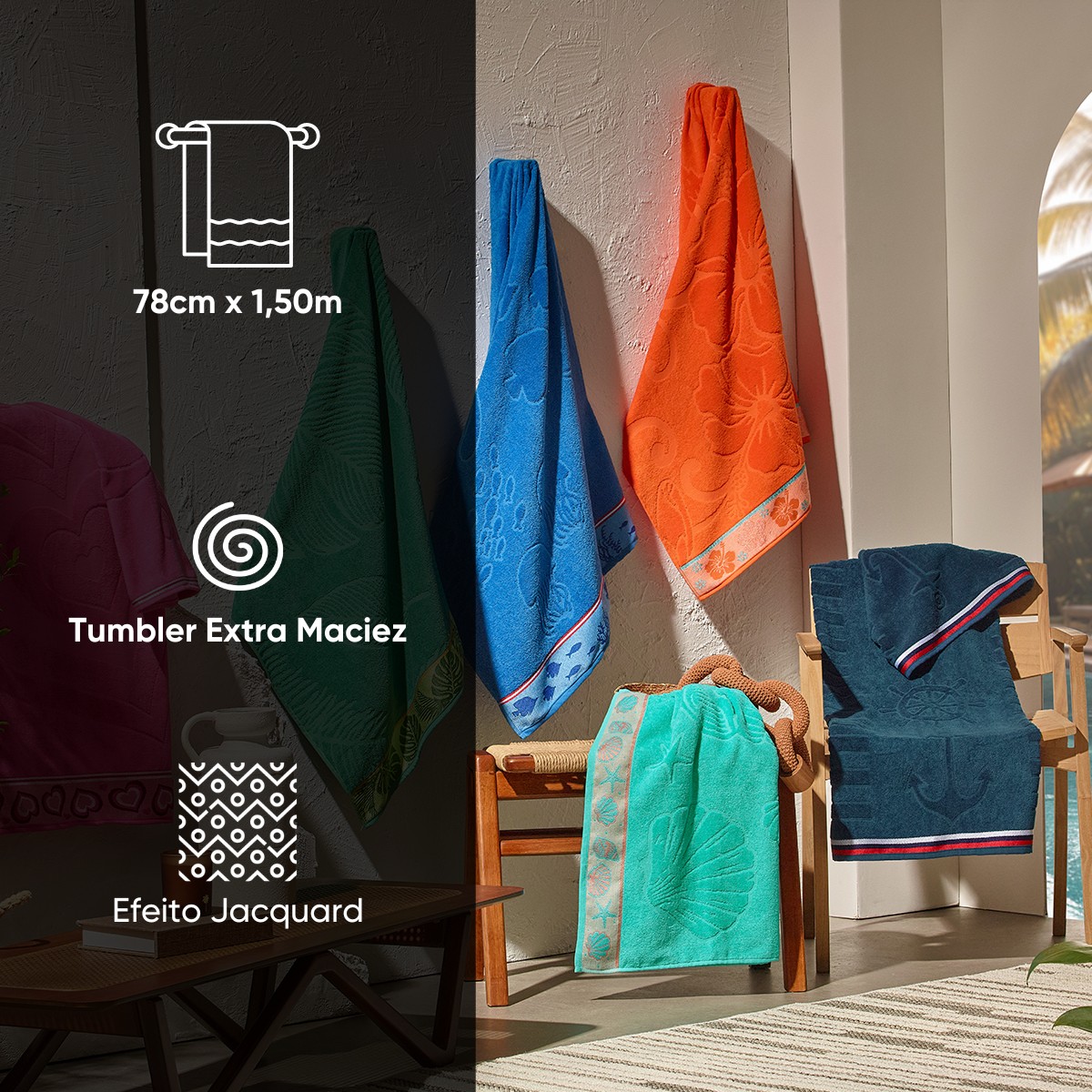 toalha beach algodao appel home praia