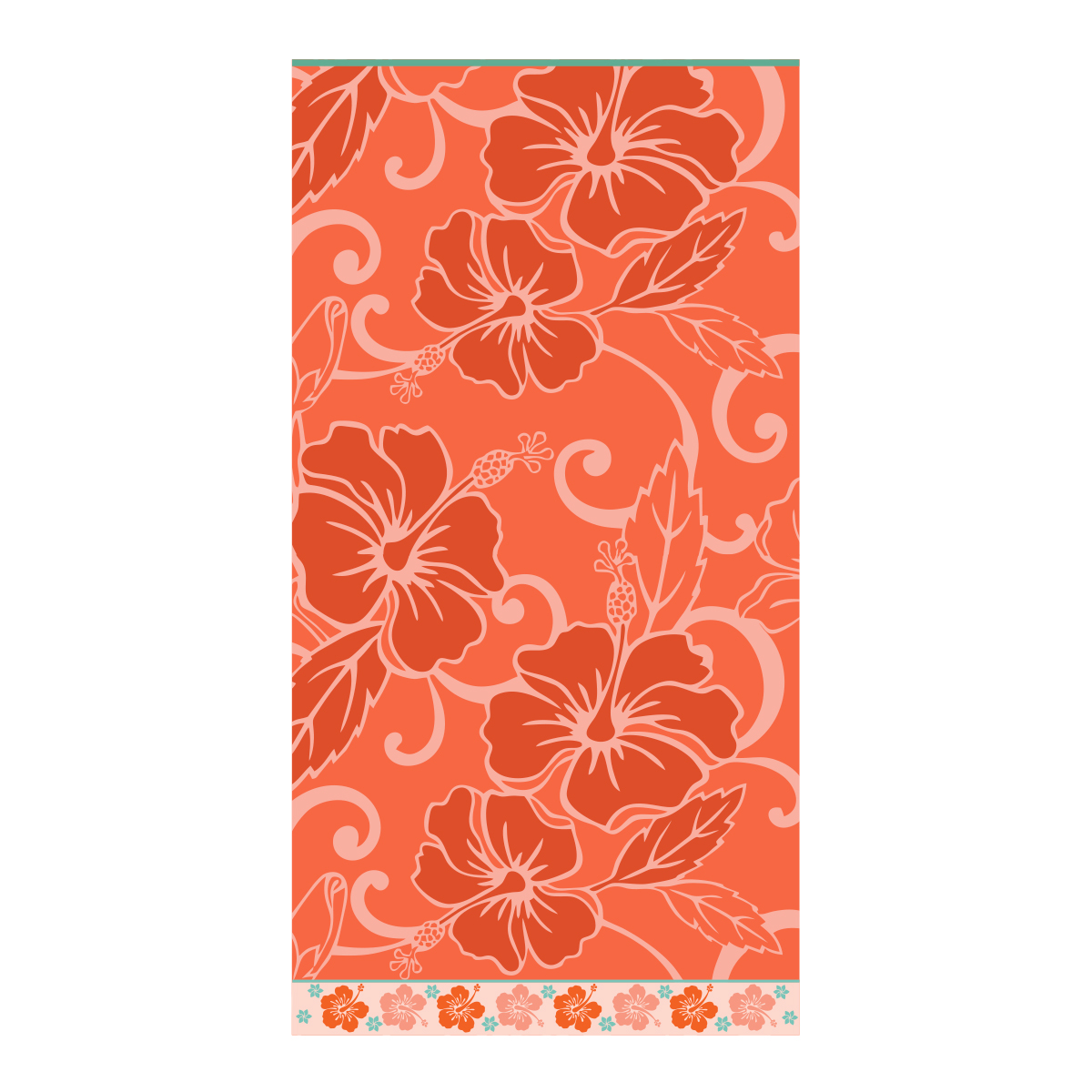 toalha beach hibisco tropical