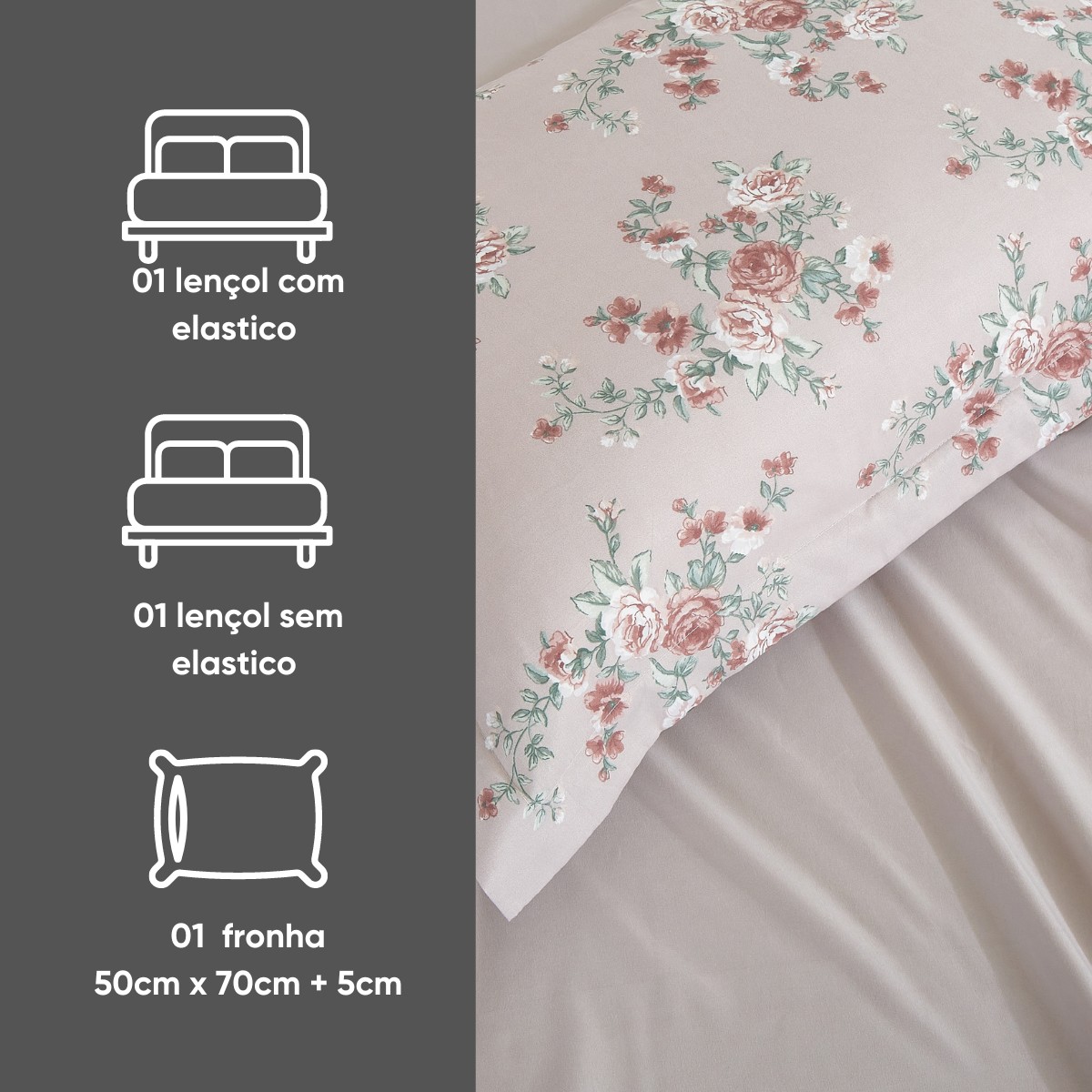 jogo de cama estampa delicada charme appel home belis