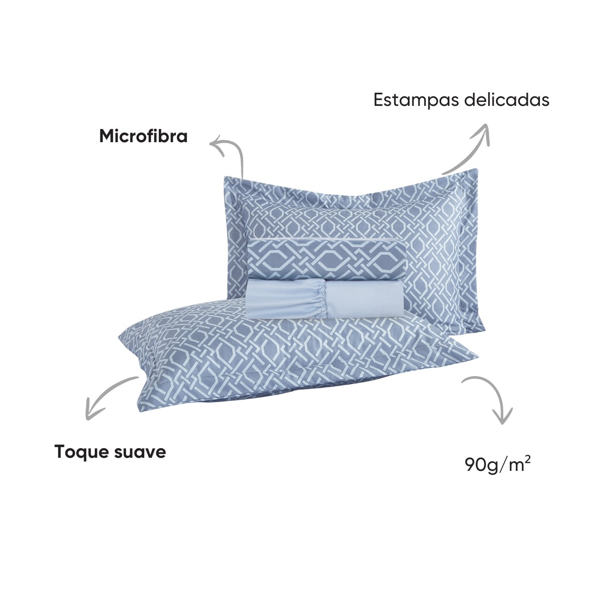 jogo de cama estampado appel home cosmo