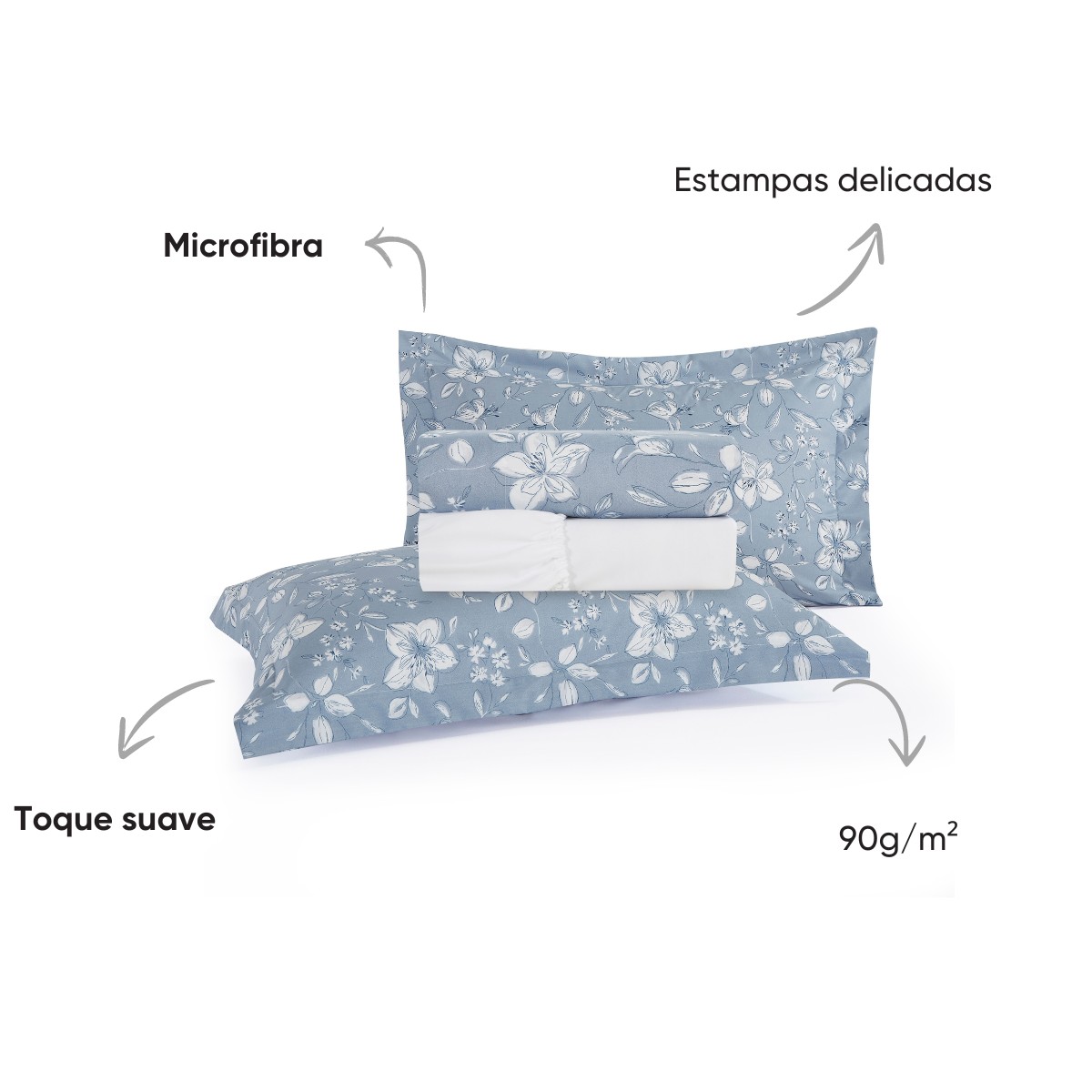 jogo de cama estampado appel home lirios