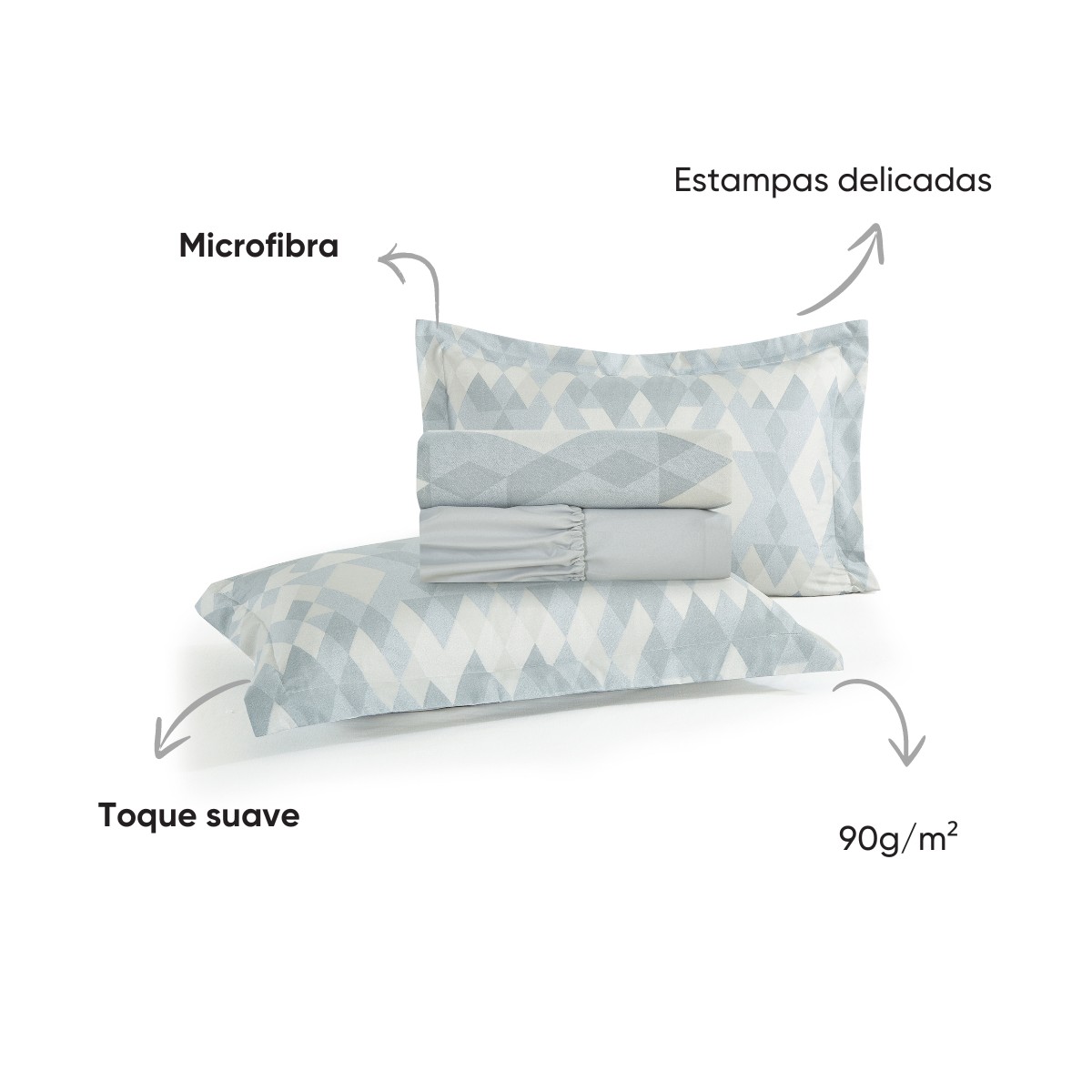 jogo de cama estampado appel home stone