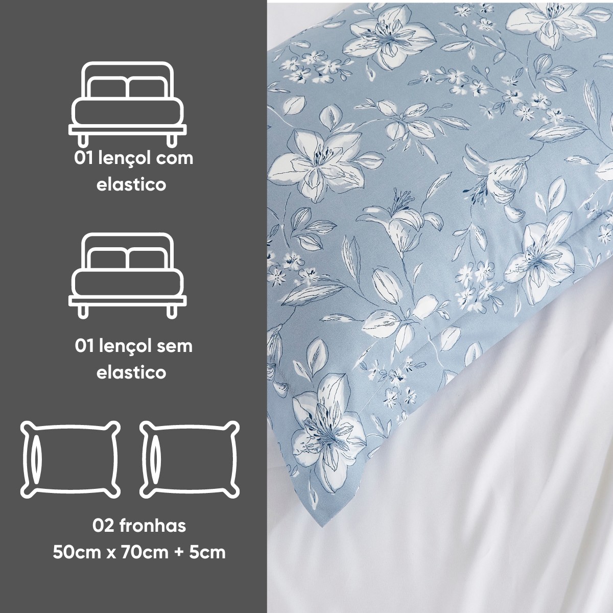 jogo de cama estampado charme appel home lirios