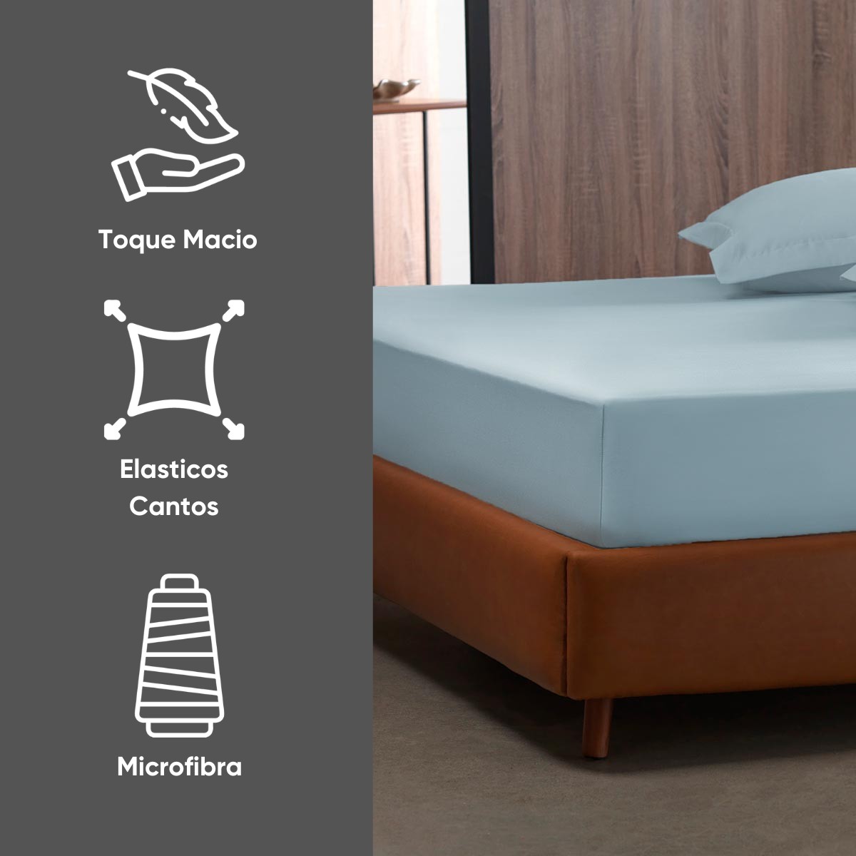 lencol charme cores azul ice