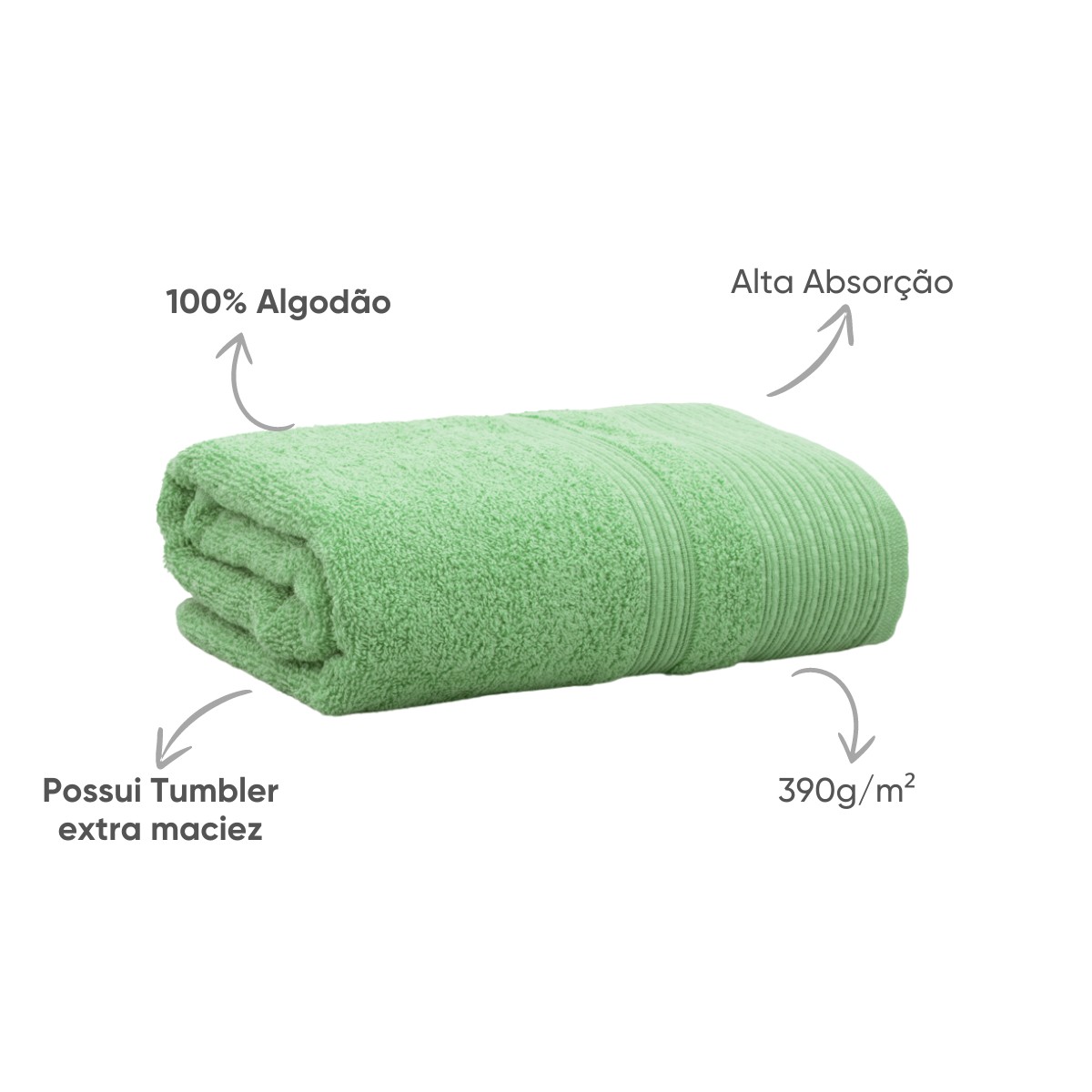 toalha cosmopolita banho e rosto clorofila