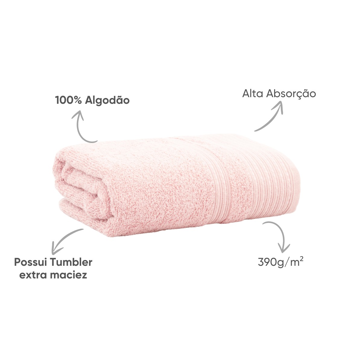 toalha cosmopolita banho e rosto rosa boneca