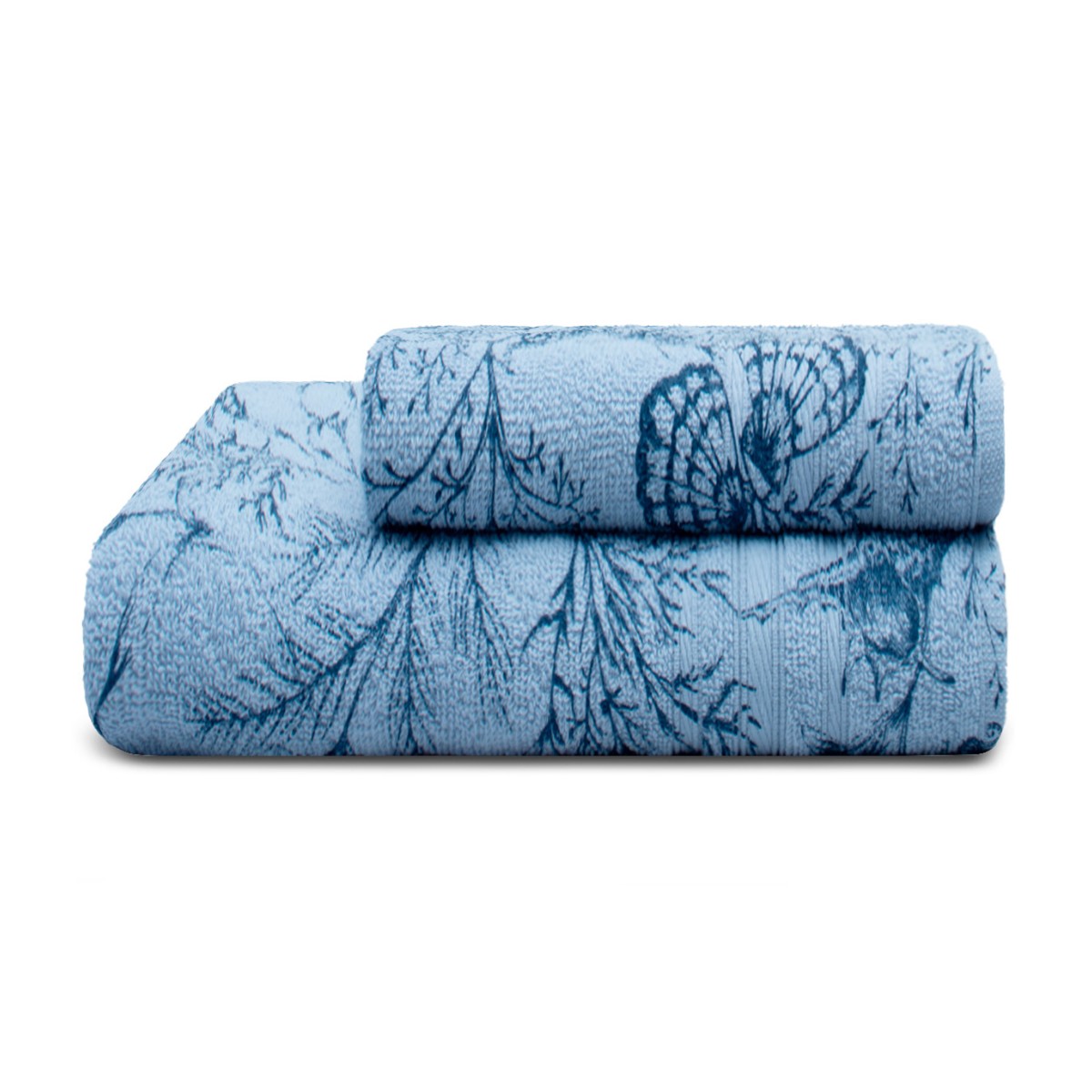 jogo 2 pcs azul conchas