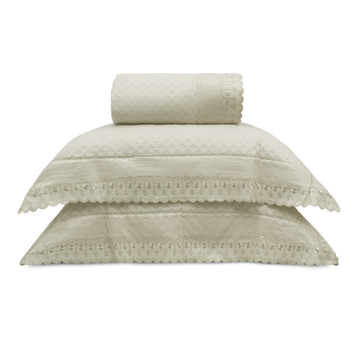 kit colcha bordare premium amendoa floral still