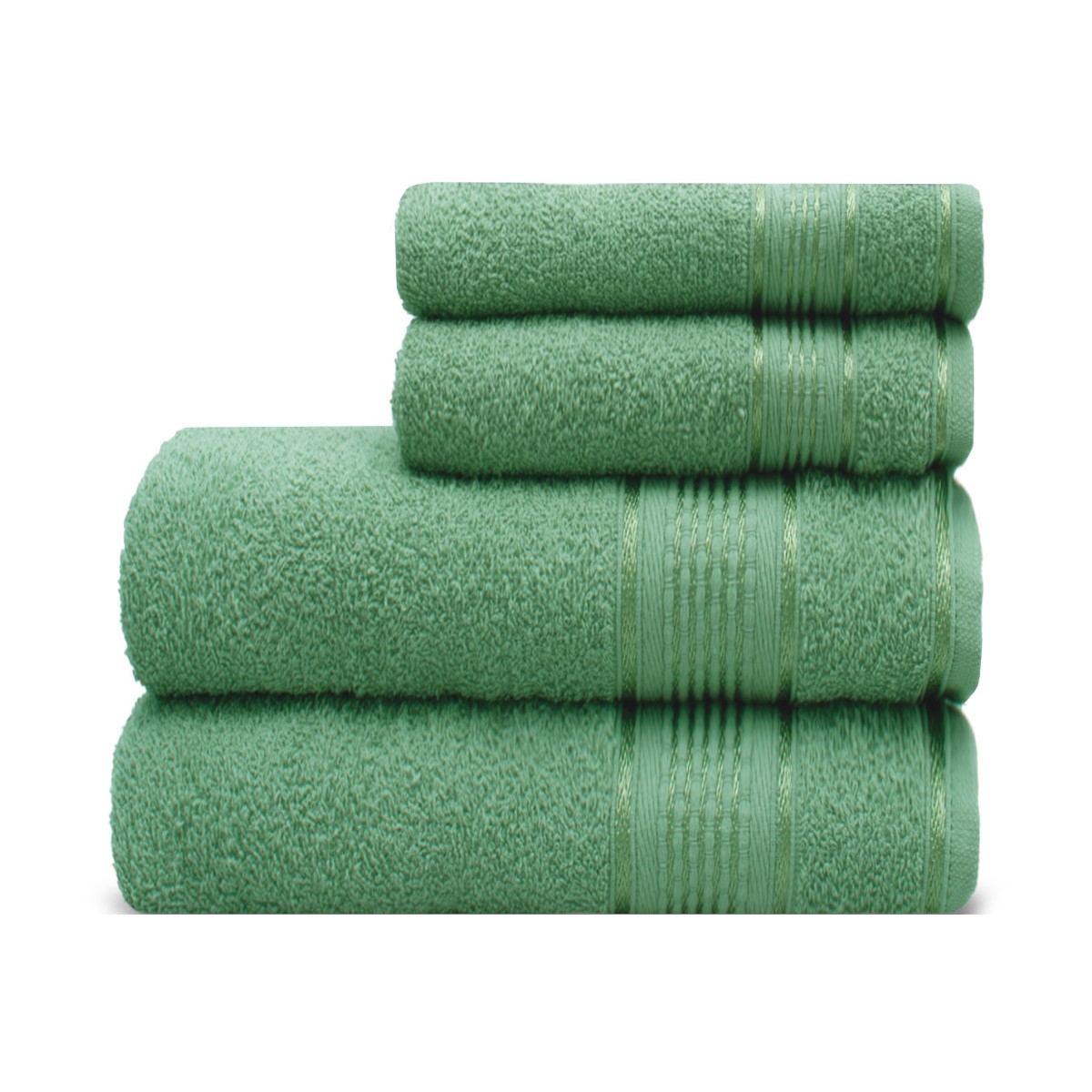 jogo 4 pcs verde eucalipto mocarca