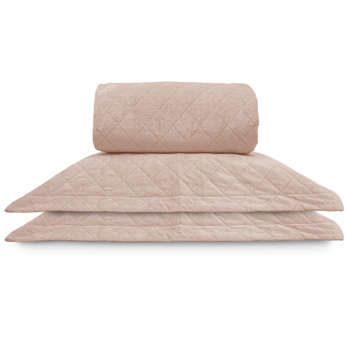 kit colcha com porta travesseiro velvet appel home 2