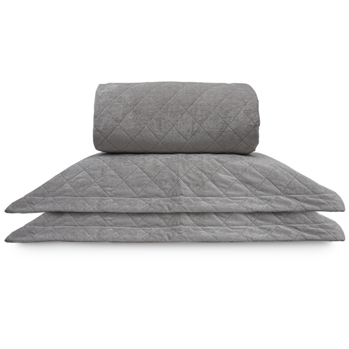 kit colcha com porta travesseiro velvet appel home 4