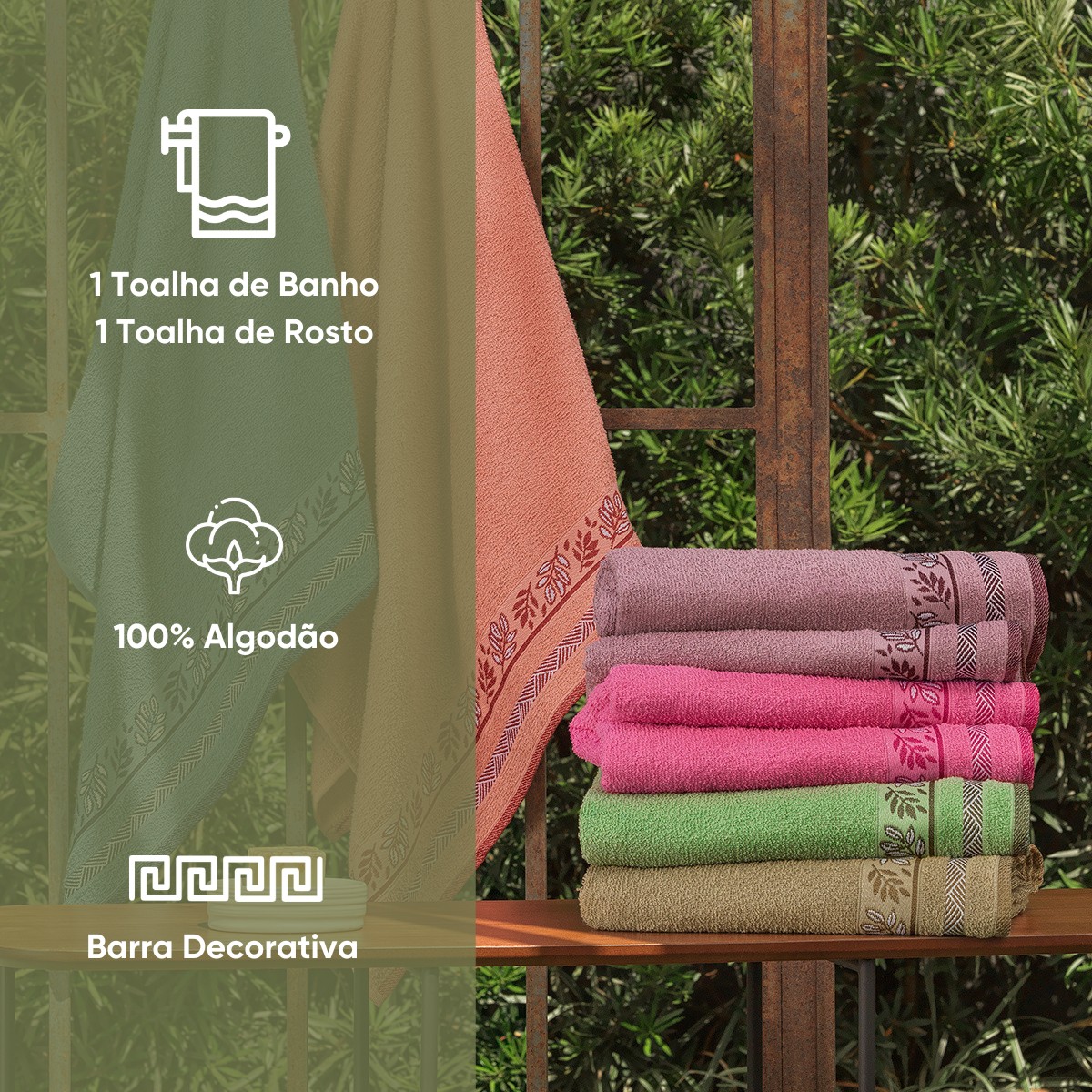 detalhes jogo 2 pcs oliva