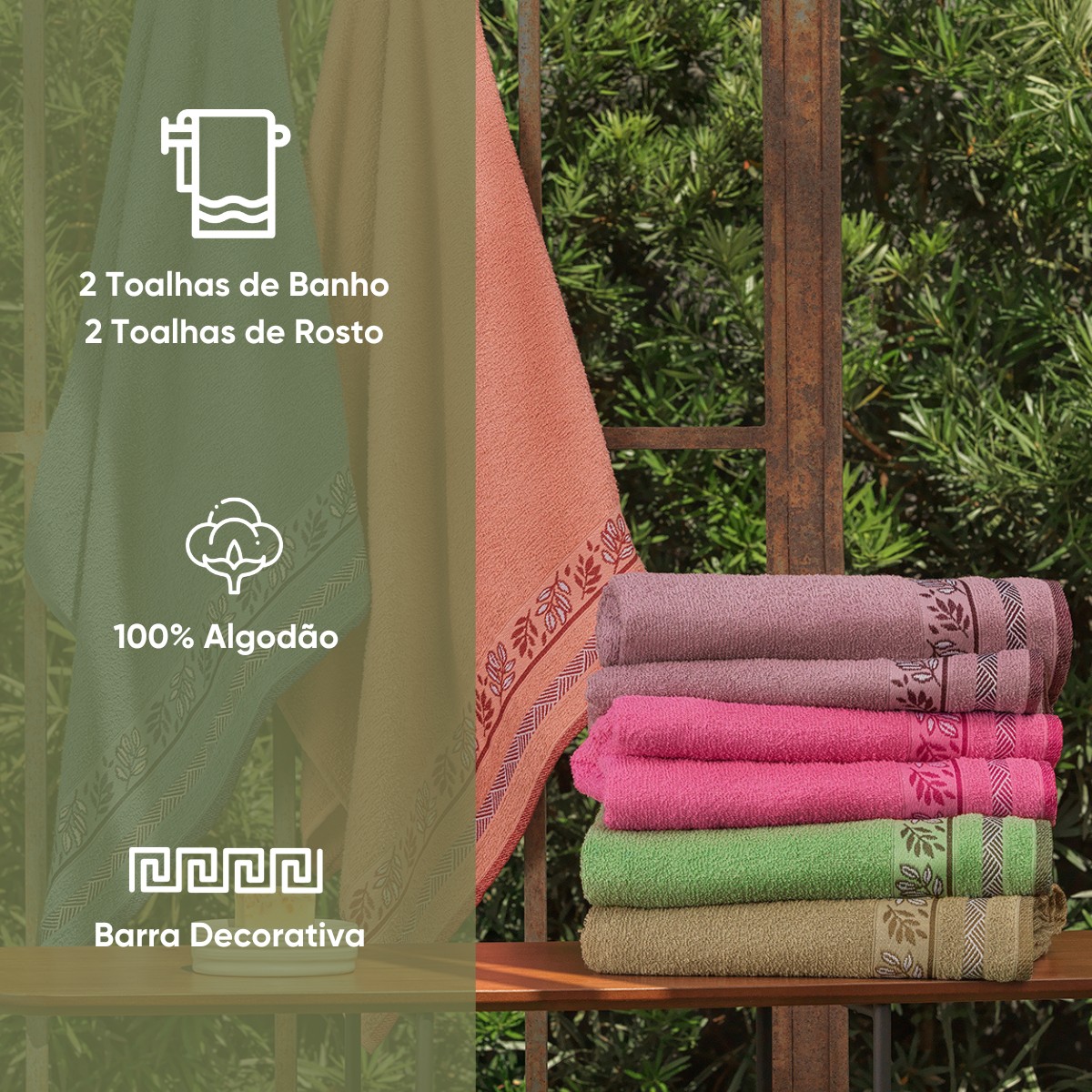 detalhes jogo 4 pcs oliva