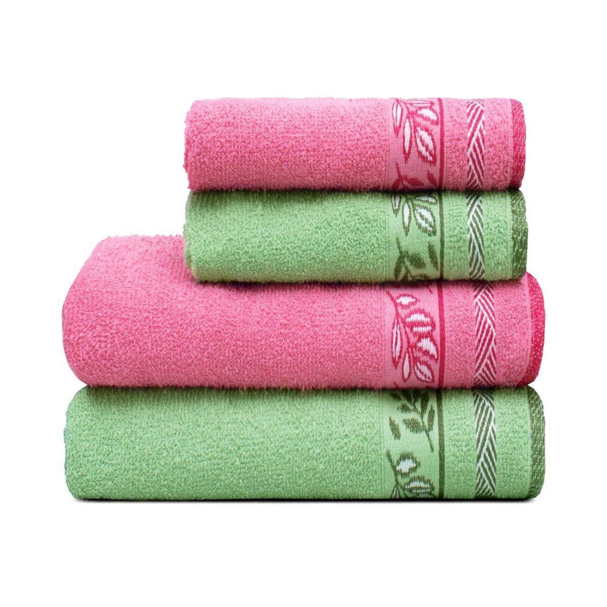 jogo 4 pcs oliva rosa neon verde folha