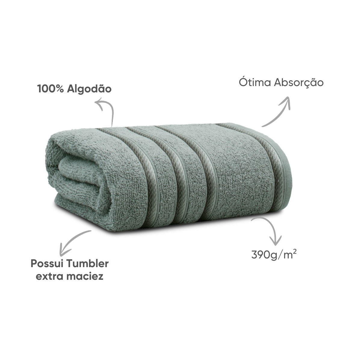 toalha de banho classic appel home cinza dove