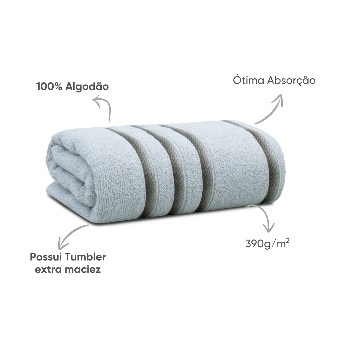 toalha de banho classic appel home cinza vapor