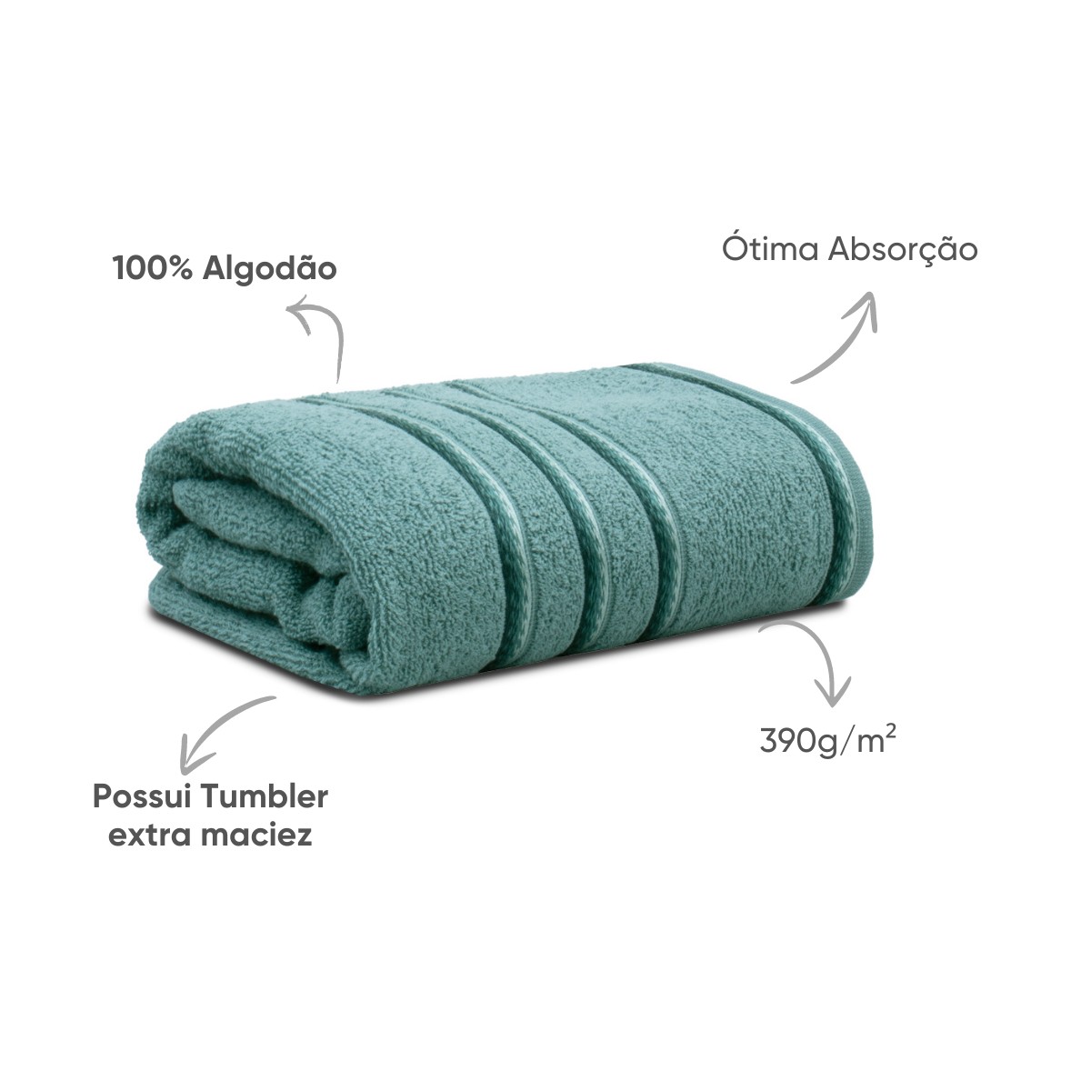toalha de banho classic appel home verde ingles