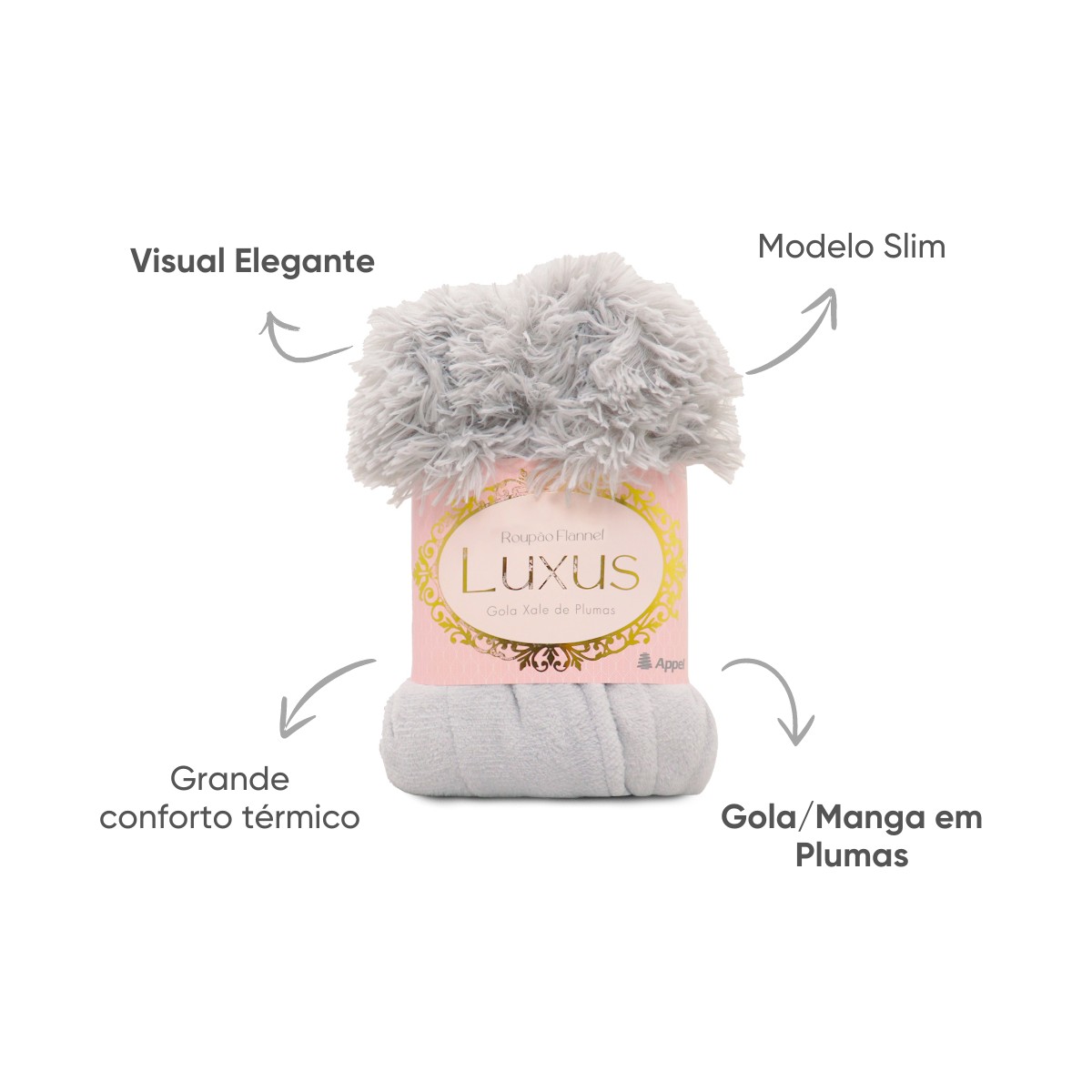 roupao microfibra flannel luxus plumas adulto appel home