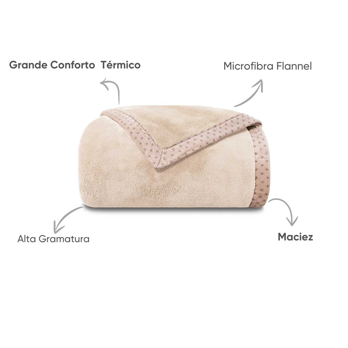 cobertor flannel macio queen magnus appel home rosa doce