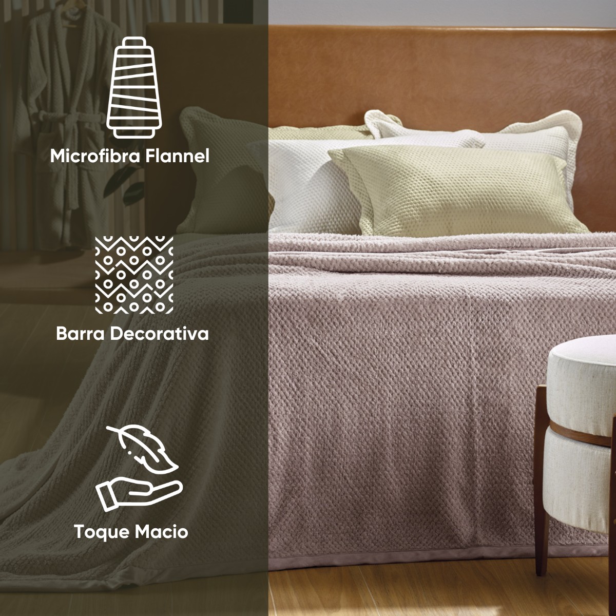 cobertor flannel pollo 500 maciez appel home malva