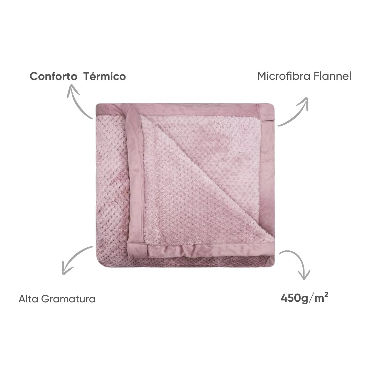 cobertor flannel pollo extra maciez appel home malva