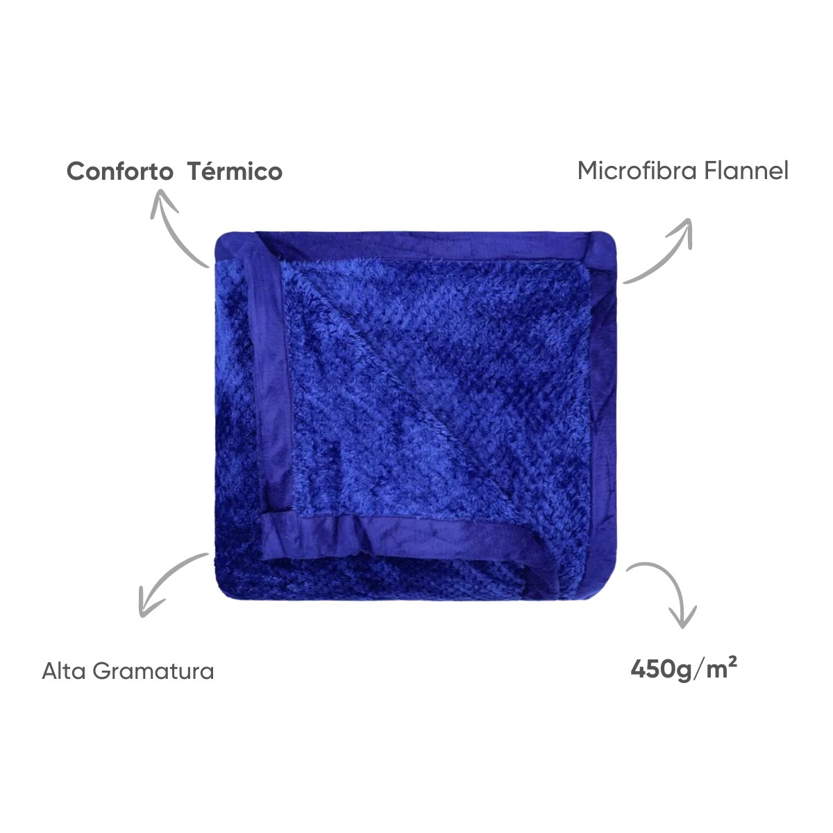 cobertor flannel pollo extra maciez appel home marinho